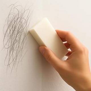 Set 4 Pezzi Spugna Magica Multiuso – Gomma Magica per Pareti, Carta da Parati, Scarpe, Parquet, Piastrelle – Pulizia Senza Detergenti, Efficace su Macchie e Aloni