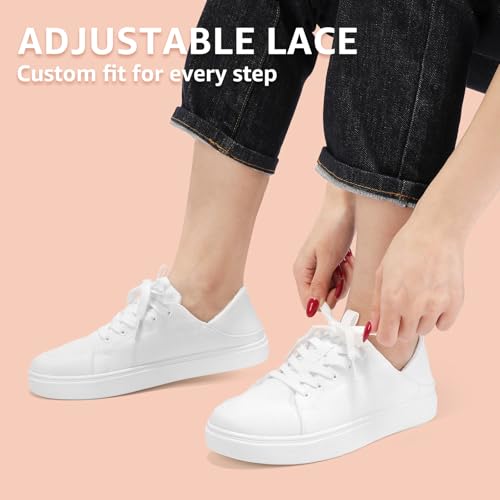 Image of STQ Women's Lace up Tennis Shoes Orthopedic Casual Sneakers | Arch Support | Plantar Fasciitis | Business, Travel, Work, Daily Wear | Lightweight