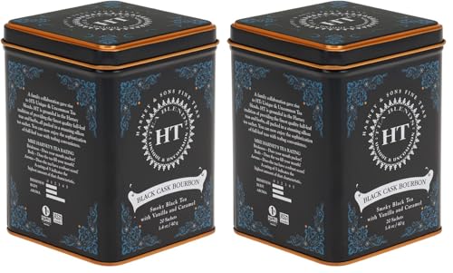 Image of Harney & Sons Black Cask Bourbon Tea, 20 Sachets of Smoky Black Tea with Light Caramel Flavors (Pack of 2)