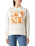 GANT Damen D2. Quadrat Logo C-Neck Sweat Sweatshirt, Eggshell, M