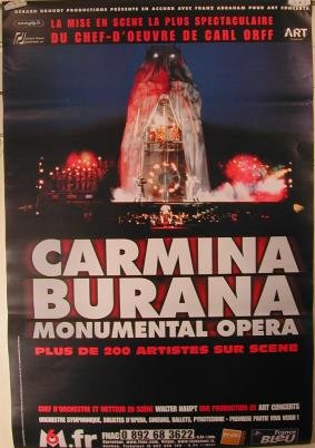 Affiche Burana Carmina 80X120Cm grand format mural pour salon