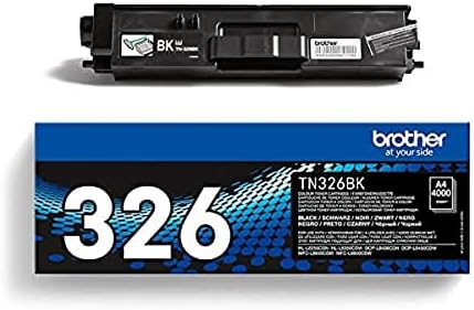 Brother TN-326BK Toner Cartridge, Black, Single Pack, High Yield, Includes 1 x Toner Cartridge, Brother Genuine Supplies