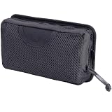 Tactical Mesh Pouch with Zipper, Modular Backpack Organizer Insert Panel Organizer, EDC Pocket Organizer with Hook & Loop Fasteners for Tactical Backpack Accessories - Utility EDC Pouch (Black)