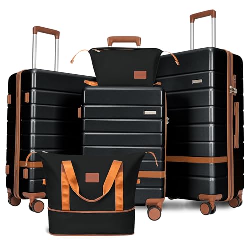 Voytra 5 Piece Luggage Set for Family Travel, Lightweight Hardshell
