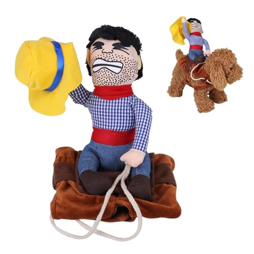 Lustiges Kleidung,Halloween-KostüMe FüR Hunde,Haustiere KostüM,Lustige Party-KostüMe,Weihnachtsfeier Rollenspiele Verkleidungen (Cowboy)
