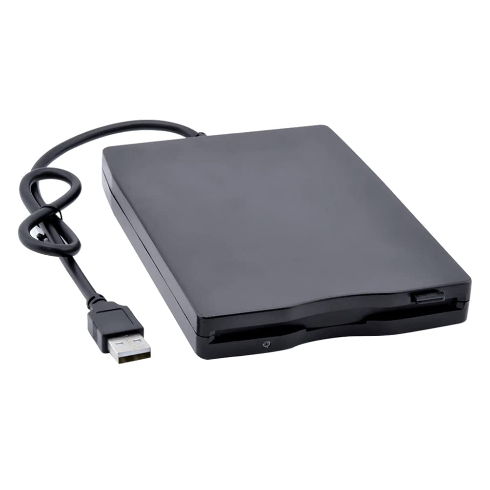 DOITOOL Unità Floppy Disk Esterna USB Portatile per Laptop Trasferimento Dati da Floppy Disk Compatibile con Sistemi Operativi Nero