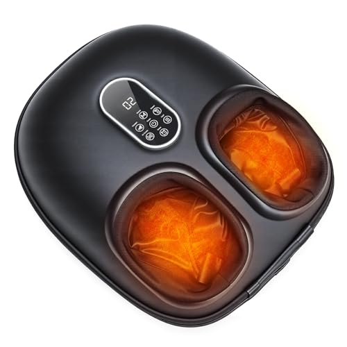 Image of NEWBULIG Foot Massager Machine with Heat, Air Compression and Deep Kneading, 6 Modes Shiatsu Foot Massager for Muscle Relief, Gifts for Women, Men and Parents
