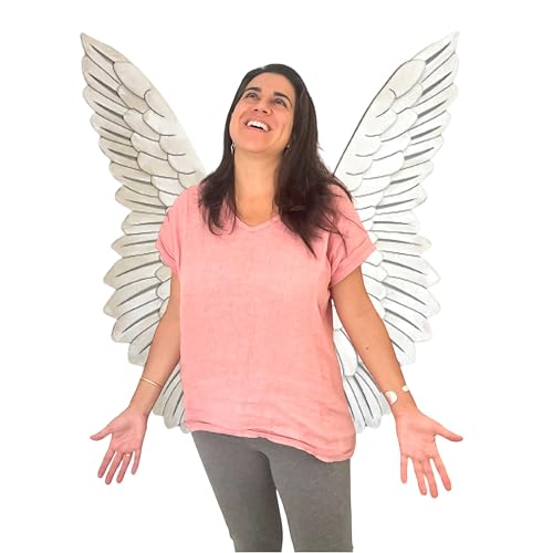 Alas de Angel en madera, decoración pared madera, decoración salón, dormitorio (madera clara)