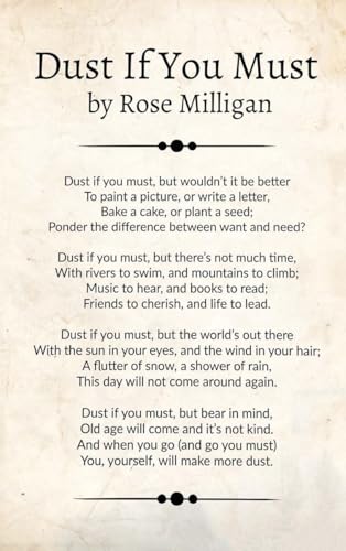 Dust If You Must Canvas Wall Art Poetic Home Decor Life Advice Print Inspirational Saying Poster for Bedroom Office Bathroom Wal