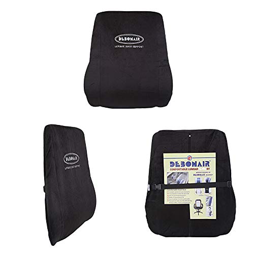 Oshotto Debonair Orthopaedic Back Rest Cushion for Car, Home, Office Usage (Black)