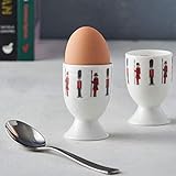Victoria Eggs | Egg Cup British Soldiers | Fine Bone China Egg Cups | Egg Cups for Soft Boiled Eggs | Hard Boiled Egg Holder | British Decor & British Gifts | London Souvenirs | British Themed Gifts