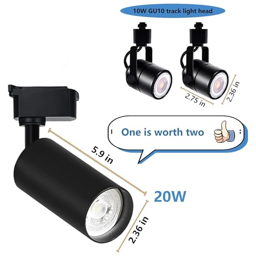 Image of H Type LED Track Lighting Heads 24 Track Lights 3000K 20W 2400lm