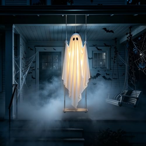40% off Large Outdoor Halloween Decorations 5FT Swing Hanging Ghost for Porch - image 8