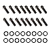 SeaEagles Stud Hardware 16Pices 100-1110 1001110 Header Bolts, Chrome Moly Steel, Black Oxide Finish
