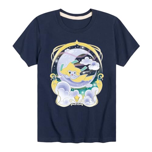 Pokémon - Jirachi Night Sky Frame - Boy's Youth Short Sleeve Graphic T-Shirt