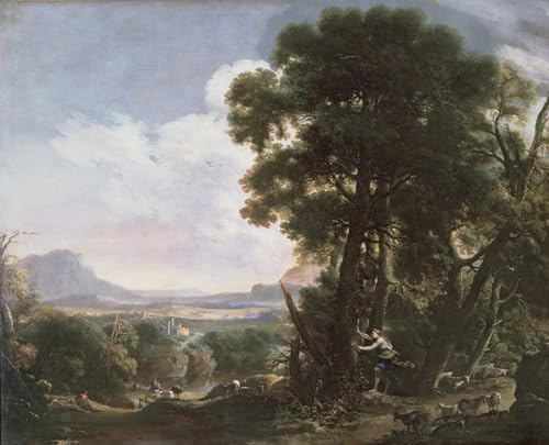 Cuadro para salón de 60x90cm con la clásica pintura al óleo de Salvator Rosa