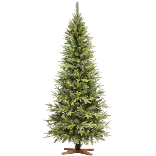 FAIRYTREES Weihnachtsbaum künstlich 180cm Nordmanntanne Bleistift...