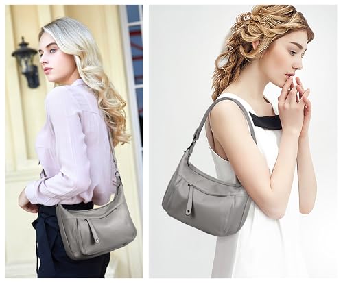 YALUXE Genuine Cowhide Leather Shoulder Bag Convertible Handbag Purse for Women3