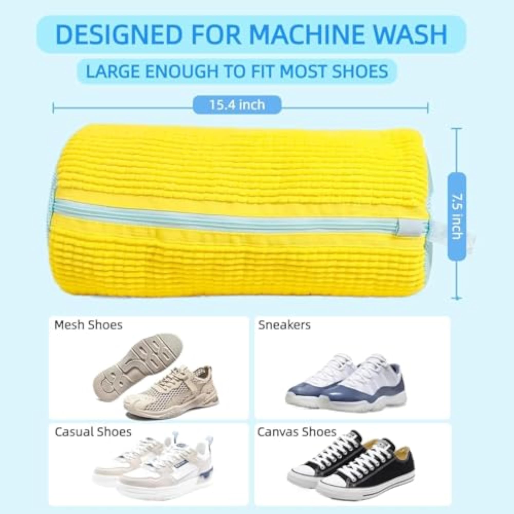 Shoe Washing Machine Bag with Durable Mesh Cleaning Bag
