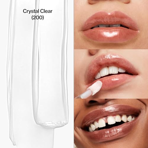 Image of Revlon Super Lustrous The Gloss, Non-Sticky, High Shine Glossy Finish, Lightweight Moisture Enriched With Agave, Moringa Oil Capuacu Butter - Crystal Clear(200), 3.8ml (Pack of 2)