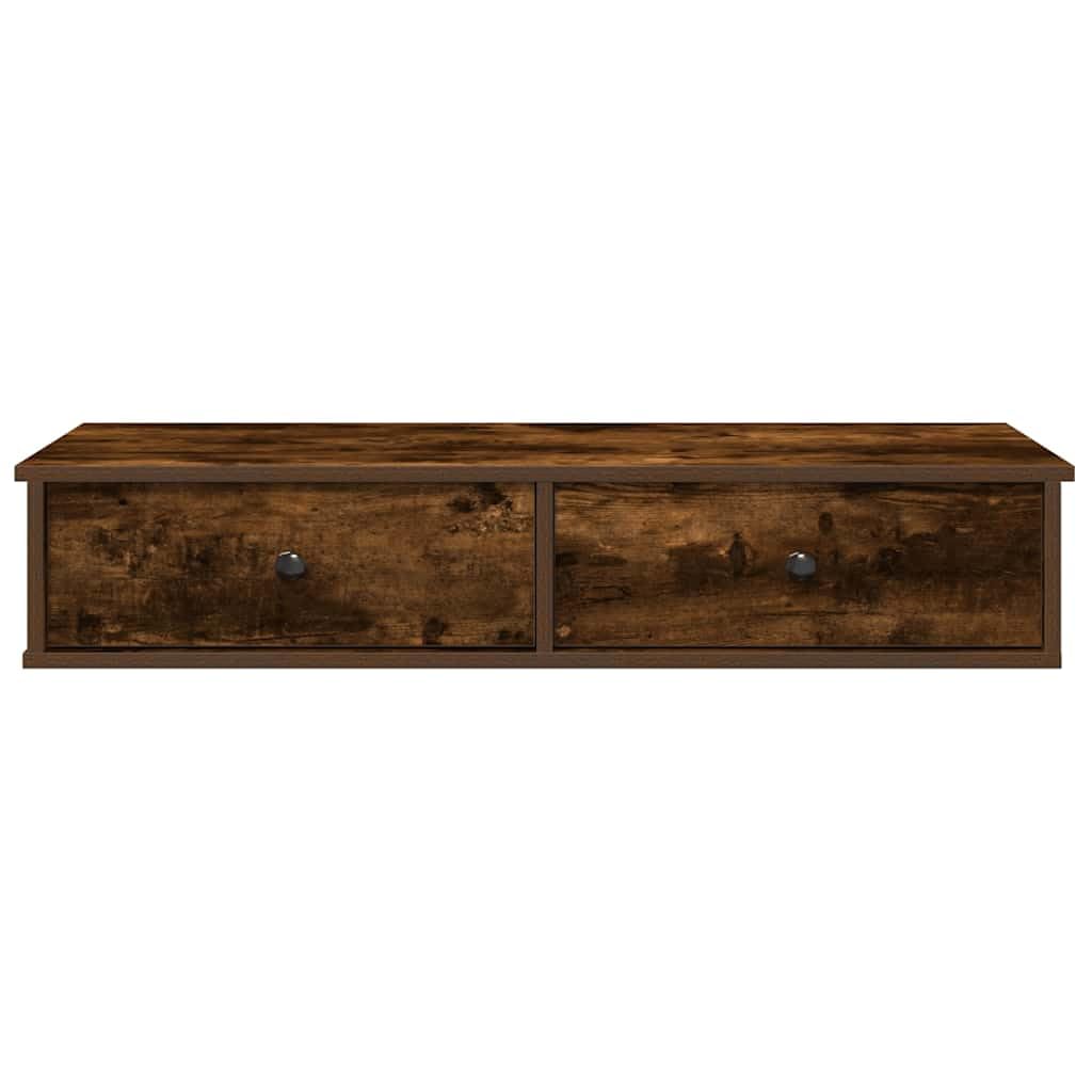 Homgoday Estante de Pared con cajones de Madera contrachapada Blanco Estantería de Pared Colgante Flotante Almacenamiento Espacio Decoración Artículos Diarios en Familia
