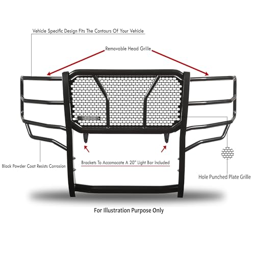 Image of BLACK HORSE RU-CHSI11-B Black Rugged Grille Guard