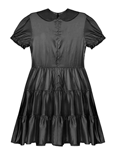 Men's Sissy Crossdressing Dress Shiny Satin Frilly Girly Dress Bowknot Pajamas Sleepwear4