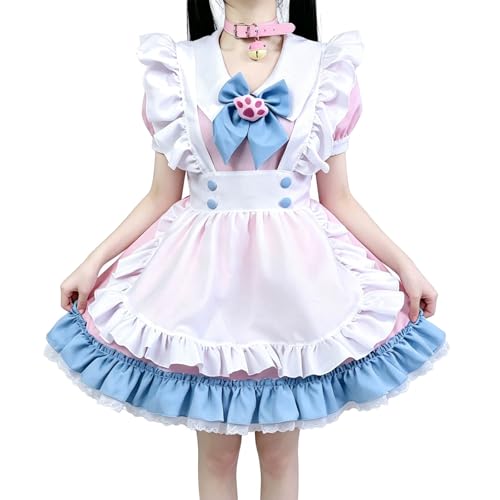 Mini robe de servante Lolita avec grand noeud pour style retro unique