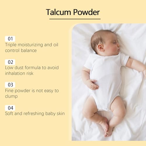 Natürliches Baby Puder mit Pflanzenessenz & Honig (1x 100g)- Schützt empfindliche Haut, nimmt Feuchtigkeit auf & hält die Haut trocken- Talkumfrei-Talkumpuder für Kinder und Babys (White, 5x5x13cm)