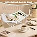 Clear Acrylic Book Stand – Large 12.6 x 6.7 x 5 in Book Holder for Cookbooks, Bibles, Art & Coffee Table Display | 2-Piece Cross Frame Design, Sturdy 0.2in Transparent Acrylic