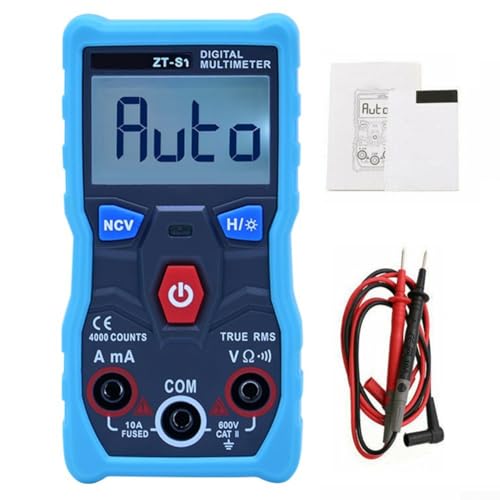 Multímetro digital portátil ZTS1 diseñado para manejar una amplia gama de mediciones eléctricas de forma segura (azul)