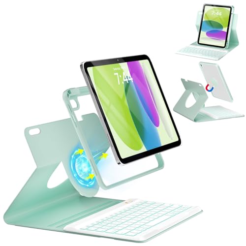 Image of Keyboard Case for iPad 10th Generation 2022 & A16 11th Generation 2025, 10.9 /11 Inch Detachable Wireless Keyboard Cover with Pencil Holder, 360 Rotatable, Folio Protective Case for iPad 11th /10th Gen