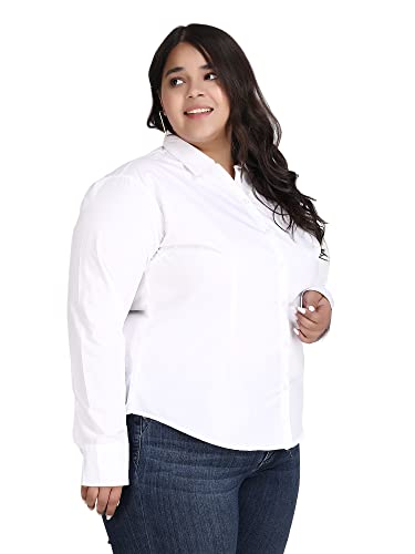 Image of Blue Ronin Full Sleeve Stylish Western Official Formal Shirts for Women Regular Fit Plus Size