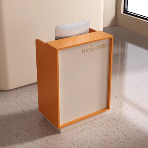 Mostrador de caja registradora pequeña, mesa de recepción moderna for salón, barbería, tienda de ropa, recepción de oficina(B,70x50x110cm)