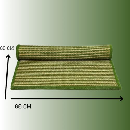 Image of SHYAMA KUSHA AASAN (Kusha Grass and Wool Aasan for Puja, Meditaion & Japa 60 * 60 CM With Cover) (GREEN)