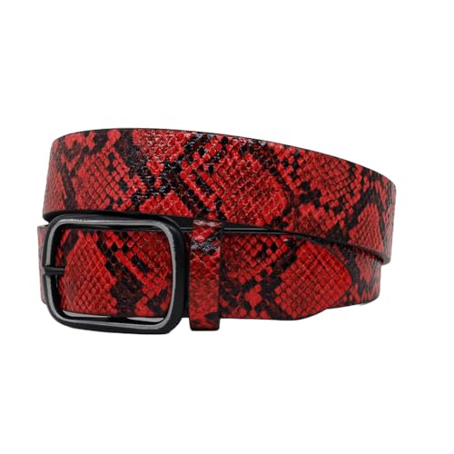 Adjustable Animal Print Leather Belt for Women Men Popular Western PU Belt Pin Buckle Waistband for Daily Use & Party
