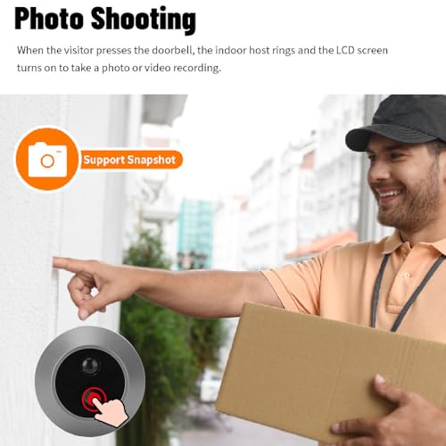 Alomejor Visor Digital para Puerta, Cámara Mirilla con Pantalla LCD 2.8 Pulgadas, Detección de Movimiento PIR y Lente Gran Angular para Seguridad en el Hogar miniatura 5