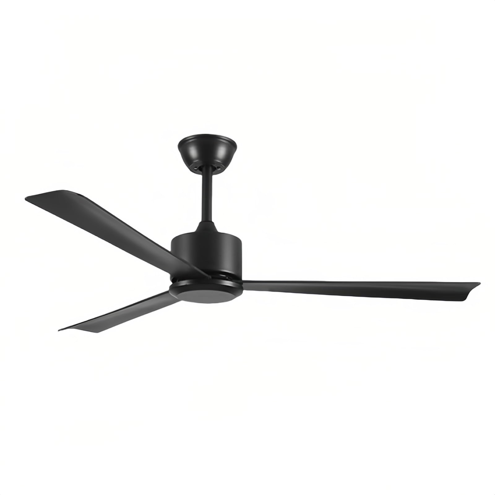 Ventilatore da Soffitto con 3 Pale Senza Luce, Telecomando, 6 velocità, Ventilatore Silenzioso Reversibile - Montaggio A Soffitto(Black,42IN/102CM)