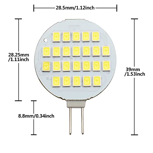 Grv G4 24-2835 Smd Led Bulb Lamp Super Bright Cool White Rv Camper Cabinet Dome Light Ac/Dc12V-24V Pack Of 10（3.0Generation） #TOP2