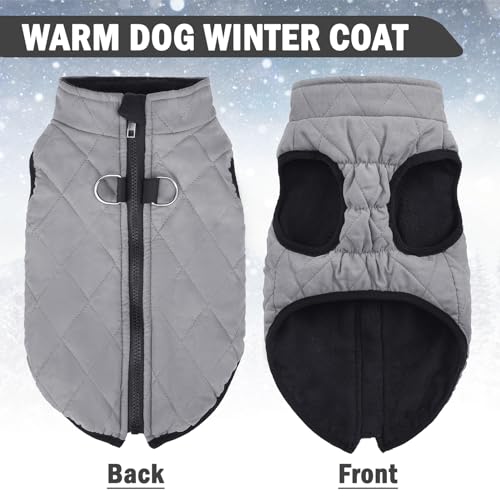 Image of SCENEREAL Winter Dog Vest Coat with Harness Built in