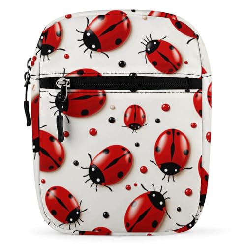 Personalized Small Crossbody Bag Water Resistant Messenger Bags Mini Red Dfhskdf Printing SlingBag For Men Women