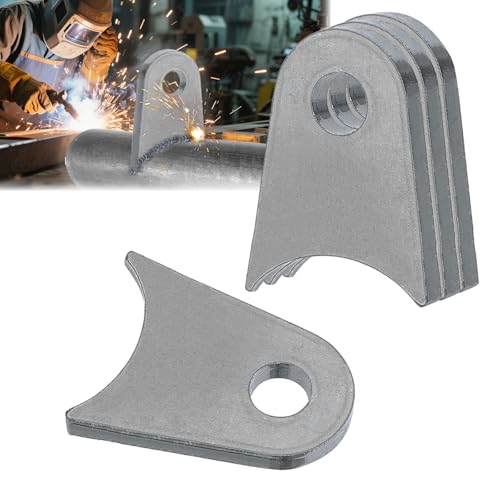OywhC Weld on Tabs Steel Shock mounts Universal Weld on Tabs Axle Mount with a 1/2 Hole. 2-3/8 Height 1-3/4 Wide 1/4 Thick Fits 1.5 to 1.8 Axle Pack of 4 Tabs Steel Mounting Bracket OywhC-7