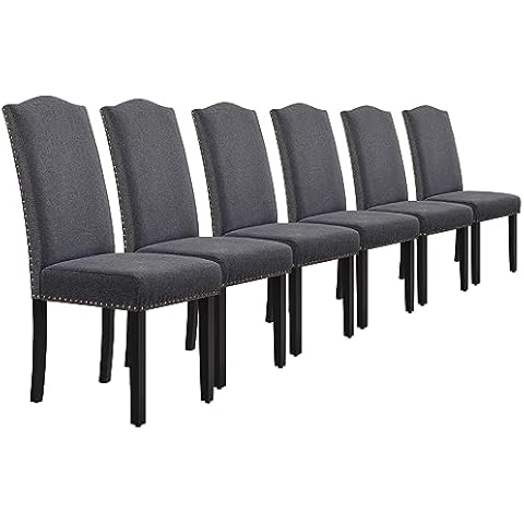 Yaheetech Dining Chairs Set of 6 Dining Room Chairs Kitchen Chairs Cover