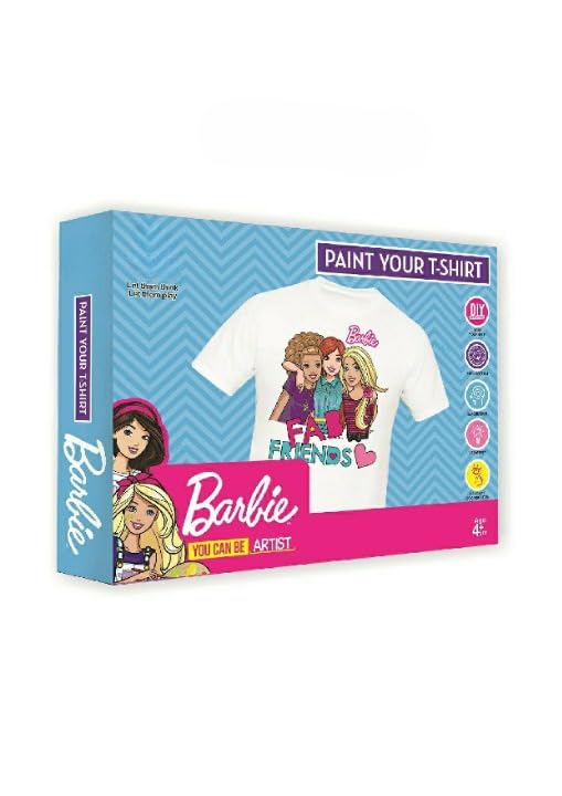 AB TOY WORLD Barbie Design Your Tshirt for Girls, Free Size Tshirt for 5-10 Years Girls, Multicolour (B0D7S9J22Q) Amazon Price History, Amazon Price Tracker