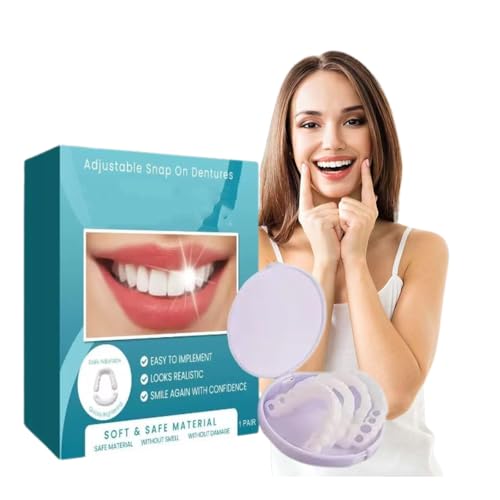 Silicone Reline Denture Set for Secure Fit & Comfort –, Medical-Grade Soft Material with Methyl Methacrylate,Denture Reline Kit for Women and Men,Easy DIY Adjustment for Dentures.1pairs