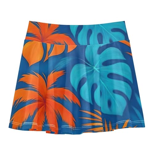 Girls Skorts Athletic Shorts Vibrant Tropical Palm Trees Toddler Tennis Skirts Preppy Cheer Skirt 3t