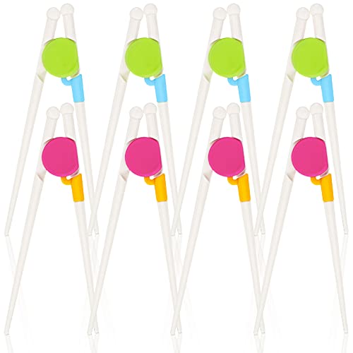 8 Pairs Training Chopsticks Learning Chopstick Helper Attachable Learning Chopstick Set for Chopstick Beginners
