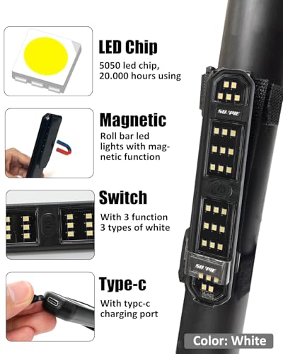 Image of SUNPIE UTV Dome Light Battery Powered Roll Cage Bar Interior LED for SXS