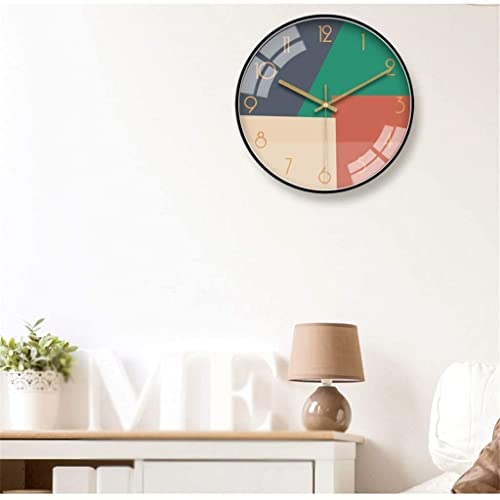 Image of Wall Clock 12 inch Silent Quartz Decorative Wall Clock Non-Ticking Classic Digital Clock Battery Operated Round Easy to Read Handheld Complete Home /Kitchen /Bedroom (403)