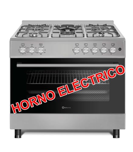 SOLTHERMIC F9L50E5RI COCINA GAS CON HORNO ELECTRICO INOX/ANCHO 90 CMS / 5 FUEGOS/HORNO PANORAMICO 115 L. / SISTEMA DE SEGURIDAD FFD/ENTREGA A DOMICILIO